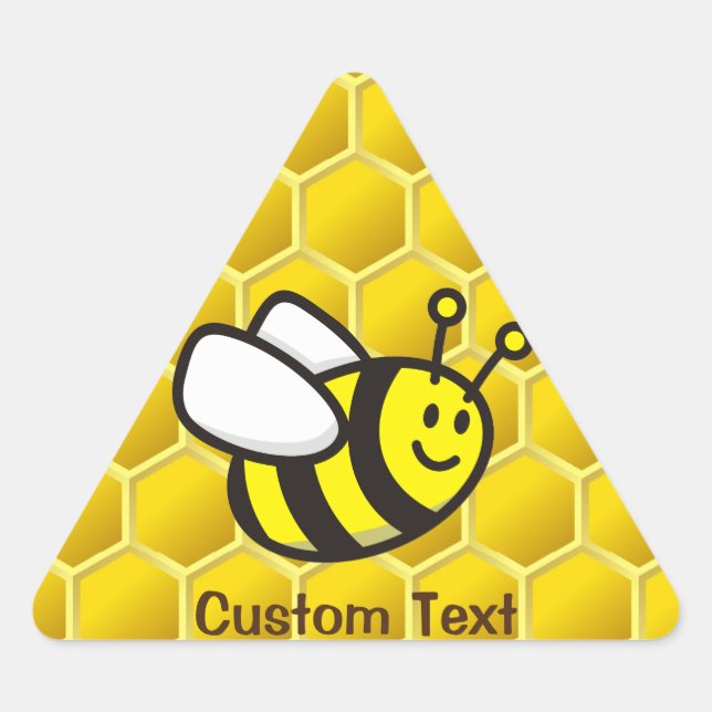 Sticker Triangulaire Dessin sur les abeilles (Devant)