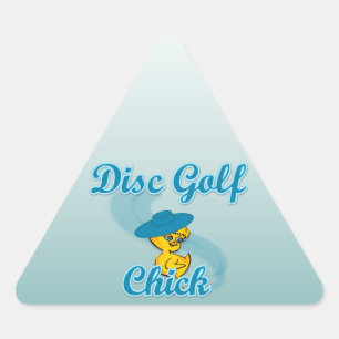 Sticker Triangulaire Disc Golf Chick #3