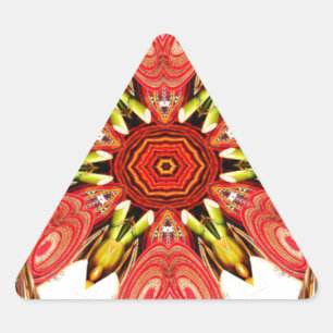 Sticker Triangulaire Doodle Floral Art Imprimer