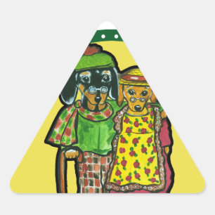 Sticker Triangulaire Doxies des Grands-Parents