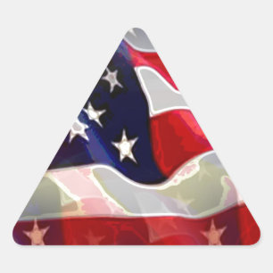 Sticker Triangulaire Drapeau américain
