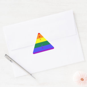 Sticker Triangulaire Drapeau arc-en-ciel LGBT Pride