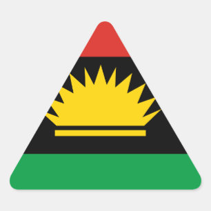 Sticker Triangulaire Drapeau de Biafra (Bịafra)