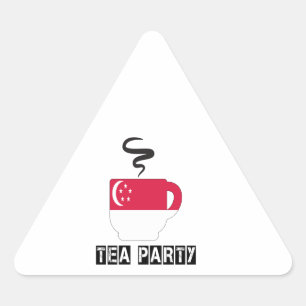 Sticker Triangulaire Drapeau de Singapour