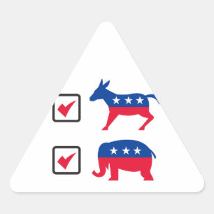 Sticker Triangulaire Élection républicaine Ballo d'âne de Démocrate