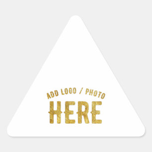 STICKER TRIANGULAIRE ÉLÉGANT BLANC PERSONNALISABLE MODERNE MARQUE VÉRIF