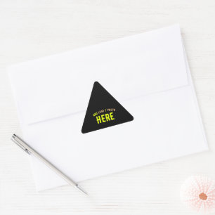 STICKER TRIANGULAIRE ÉLÉGANT ENVELOPPE MODERNE PERSONNALISABLE EN NOIR