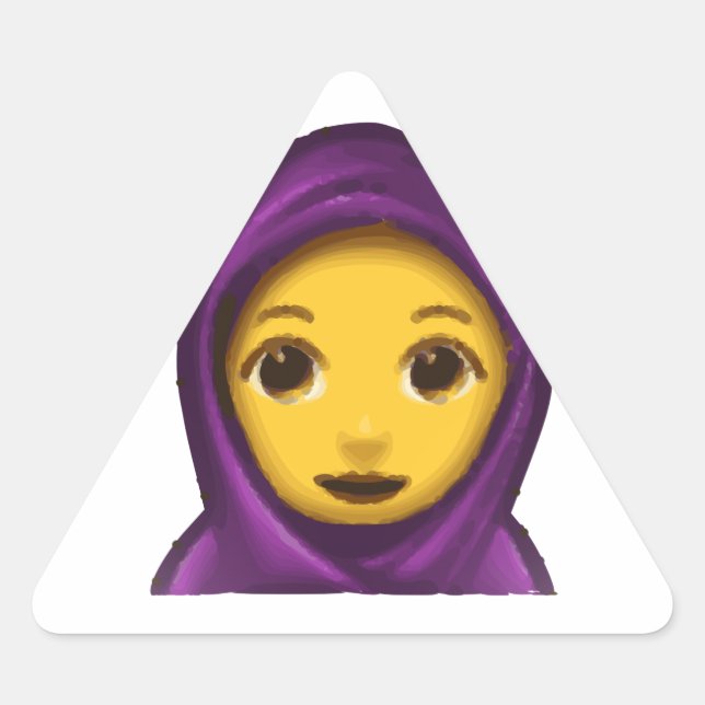 Sticker Triangulaire emoji hajib (Devant)