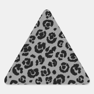 Sticker Triangulaire Empreinte de léopard gris gris noir