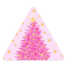 Étoiles d'arbre de Noël rose