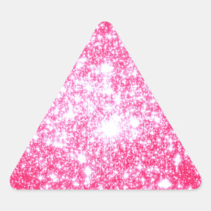 Sticker Triangulaire Étoiles Rose Clair