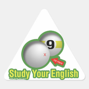 Sticker Triangulaire Étudiez votre anglais