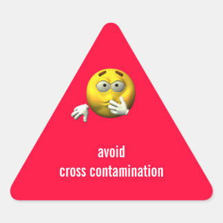 Sticker Triangulaire Éviter la contamination croisée