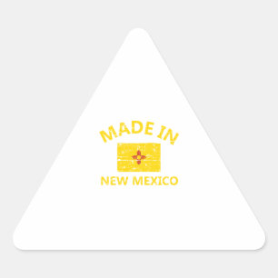 Sticker Triangulaire Fabriqué dans le NOUVEAU MEXIQUE États-Unis Drapea