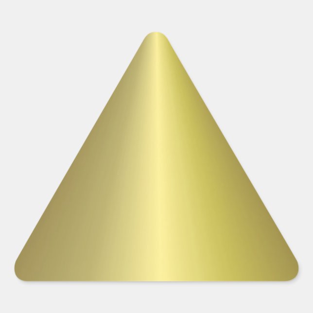 Sticker Triangulaire Faux Gold Personnalisé Blank Modèle Élégant (Devant)