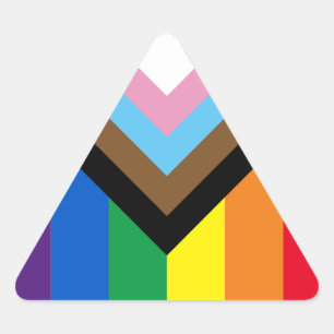 Sticker Triangulaire Fierté Diversité inclusive arc-en-ciel drapeau gay