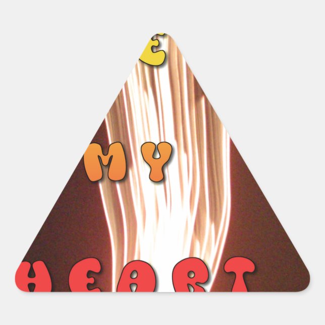 Sticker Triangulaire Fire in My Heart Art Print (Devant)