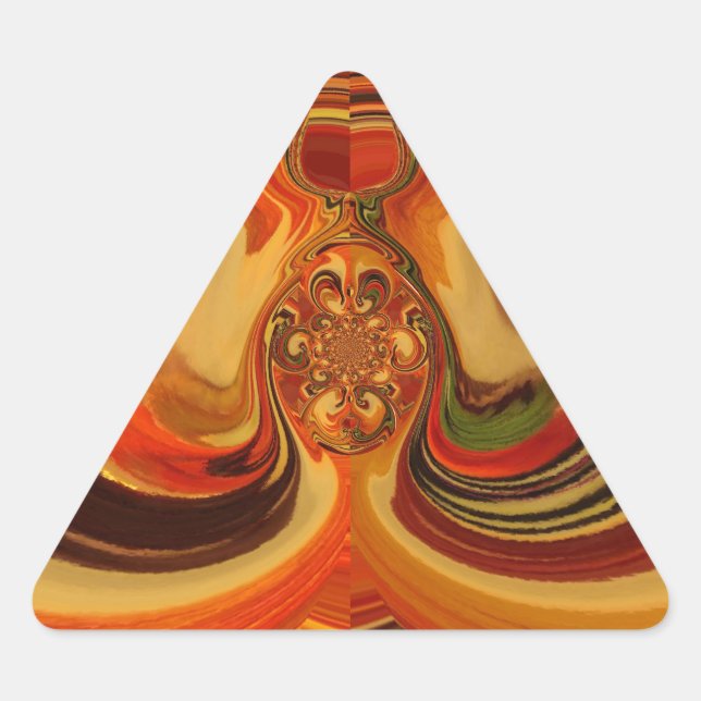 Sticker Triangulaire Flèches Abstraites avec Teardrop Center Art Print (Devant)
