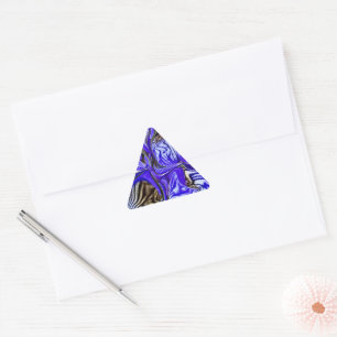 Sticker Triangulaire Fleur Iris Violet