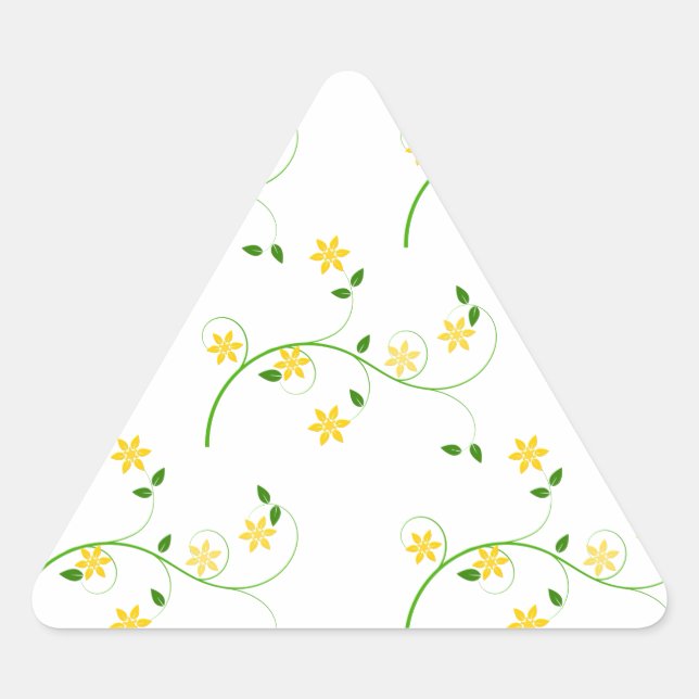 Sticker Triangulaire Flore et Fleurs (Devant)
