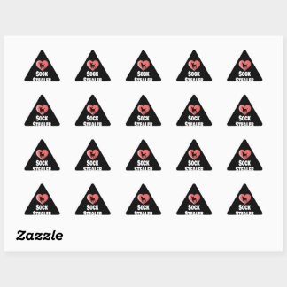 Sticker Triangulaire Funny Chihuahua Amoureux des chiens Sock Stealer