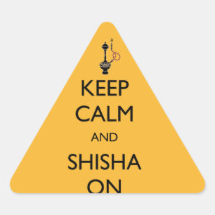 Sticker Triangulaire Gardez le calme et la shisha allumés