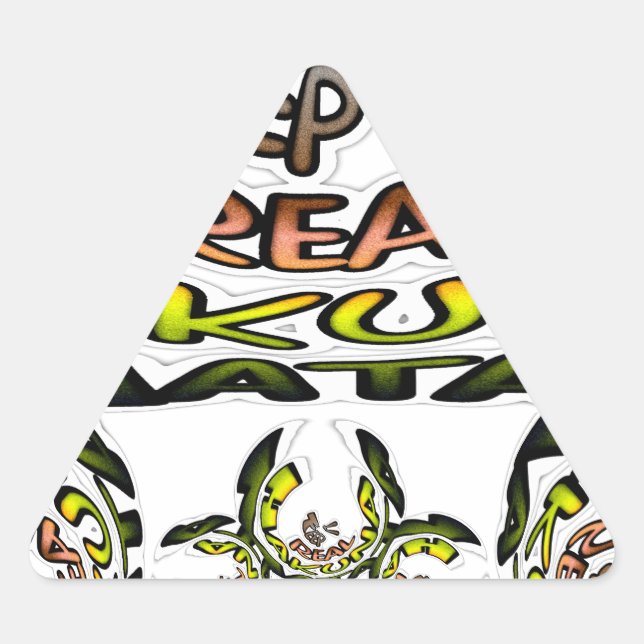 Sticker Triangulaire Gardez-le réel : Art Kaleidoscope Impression/Graph (Devant)