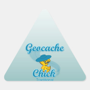 Sticker Triangulaire Geocache Chick traditionnel #3