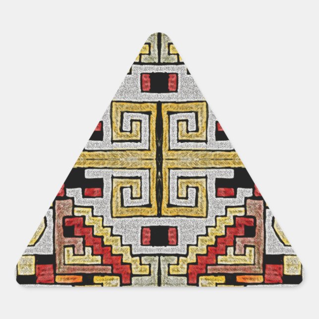 Sticker Triangulaire Géométhorique Tribal/Motif ethnique (Devant)