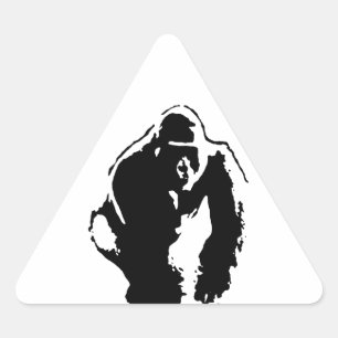 Sticker Triangulaire Gorilla Pop Art