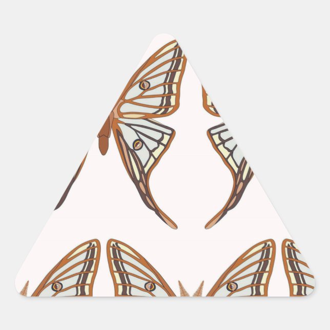 Sticker Triangulaire "Graellsia isabellae ou Moon Espagnol" (Devant)