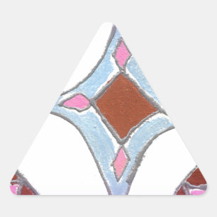 Sticker Triangulaire "Gratitude Peace Love Unite" Mandala Art Imprimer