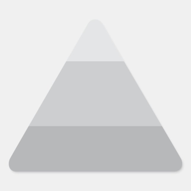 Sticker Triangulaire Gris argenté rayé (Devant)