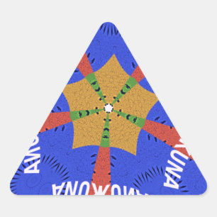 Sticker Triangulaire Hakuna Matata Iridiscent bleu