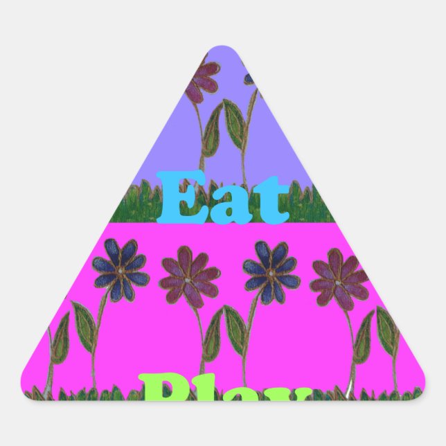 Sticker Triangulaire Hakuna Matata Love Mange Jeu.png (Devant)