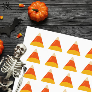 Sticker Triangulaire Halloween Candy Corn