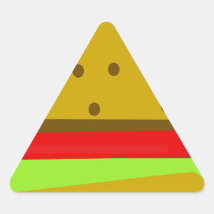 Sticker Triangulaire hamburger restauration restauration rapide burger