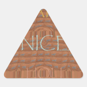 Sticker Triangulaire Happy Holidays Zebra Art Print