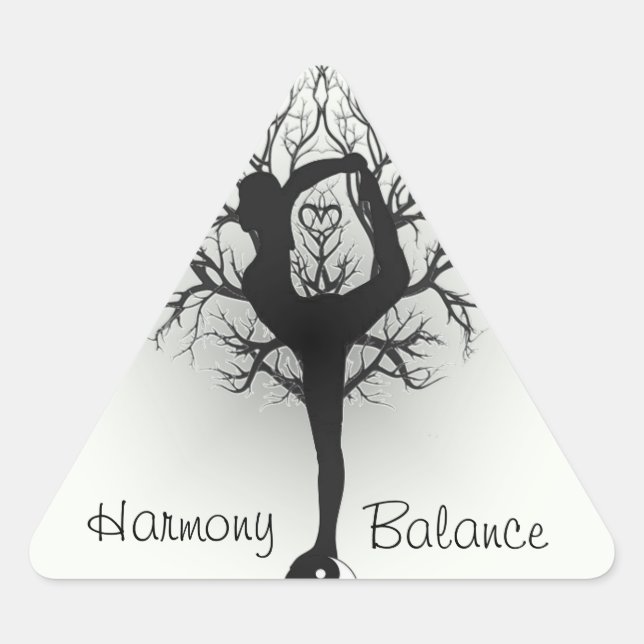 Sticker Triangulaire Harmonie et équilibre personnalisable (Devant)
