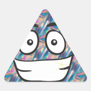 Sticker Triangulaire hologramme émoji