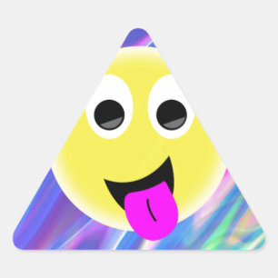 Sticker Triangulaire hologramme émoji