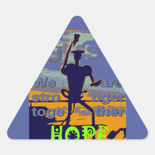 Sticker Triangulaire Hope USA Nous sommes forts ensemble Inspirational