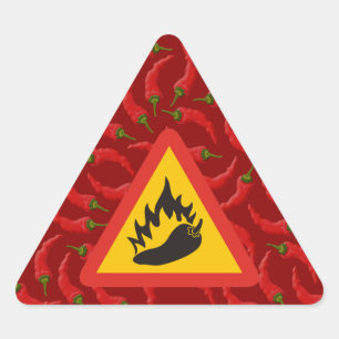 Sticker Triangulaire Hot pepper danger