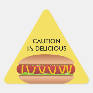 Sticker Triangulaire Hotdog picture