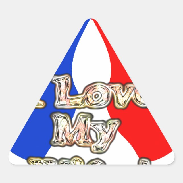 Sticker Triangulaire "I Love My Wife" Imprimer (Devant)