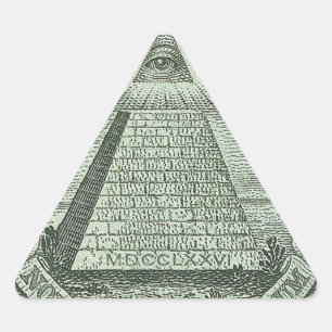 Sticker Triangulaire Illuminati - Tous les yeux