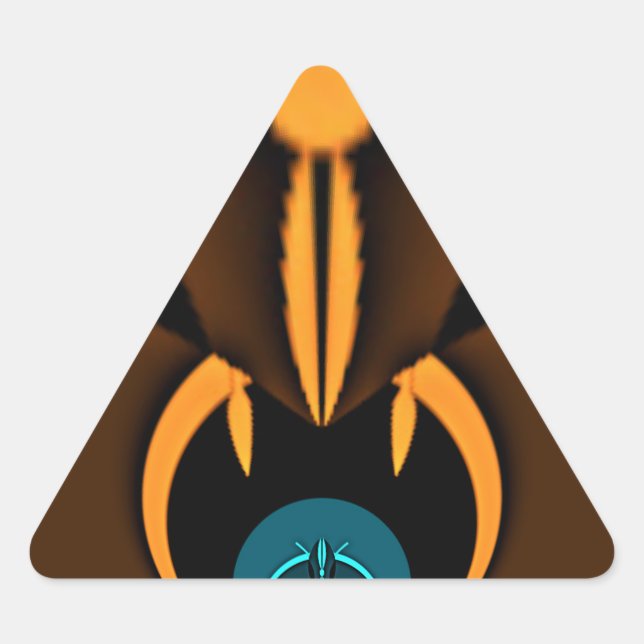 Sticker Triangulaire Impression de contraste de couleur Abstraite (Devant)