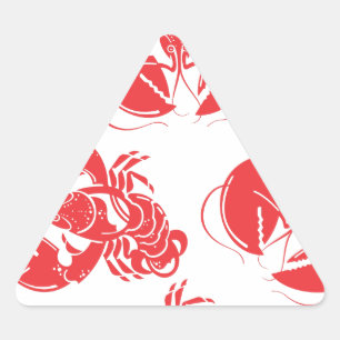 Sticker Triangulaire impression de homard