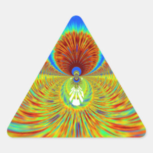 Sticker Triangulaire Impression de Kaleidoscope coloré