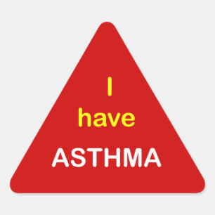 Sticker Triangulaire J'ai l'ASTHME